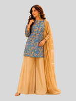 Blue Armani Silk 2 Pc – Stitched Pret Collection