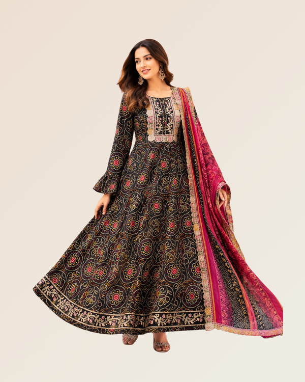 Black Chunri Dress 3 Pc – Stitched Pret Collection