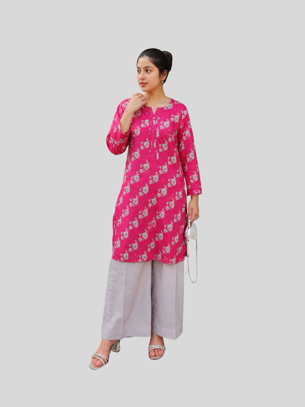 Pink & Grey Chikankari 2 Pc – Daily Wear Pret Collection