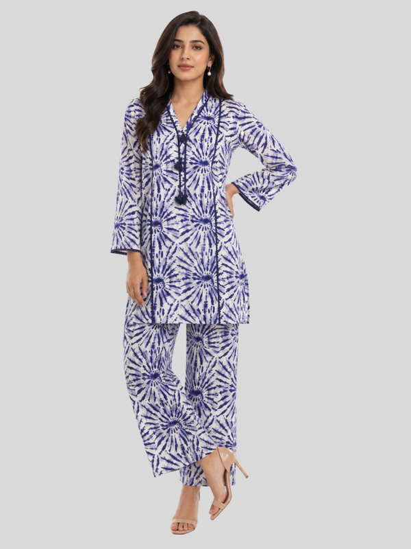 Blue Dye & Tye 2 Pc – Daily Wear Pret Collection