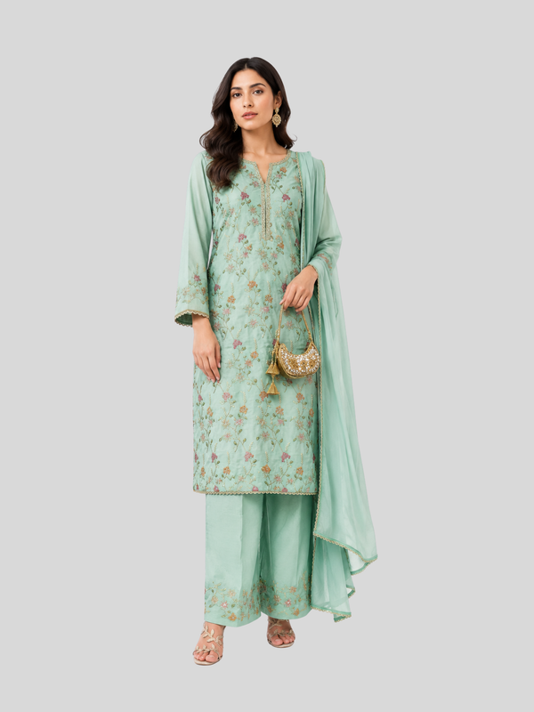 Green Grip Silk 3 Pc – Stitched Pret Collection