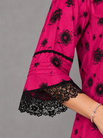 Black Pink Rose 2 Pc – Daily Wear Pret Collection