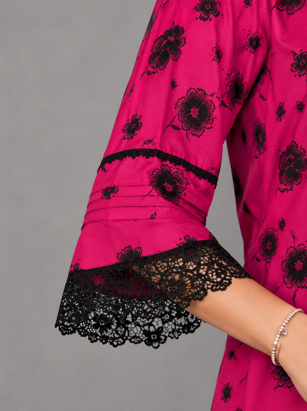 Black Pink Rose 2 Pc – Daily Wear Pret Collection
