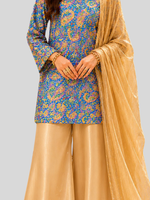 Blue Armani Silk 2 Pc – Stitched Pret Collection
