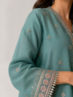 Ice Blue Gotta 3 Pc – Stitched Pret Collection