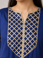 Blue Silk Frock 2 Pc – Stitched Pret Collection