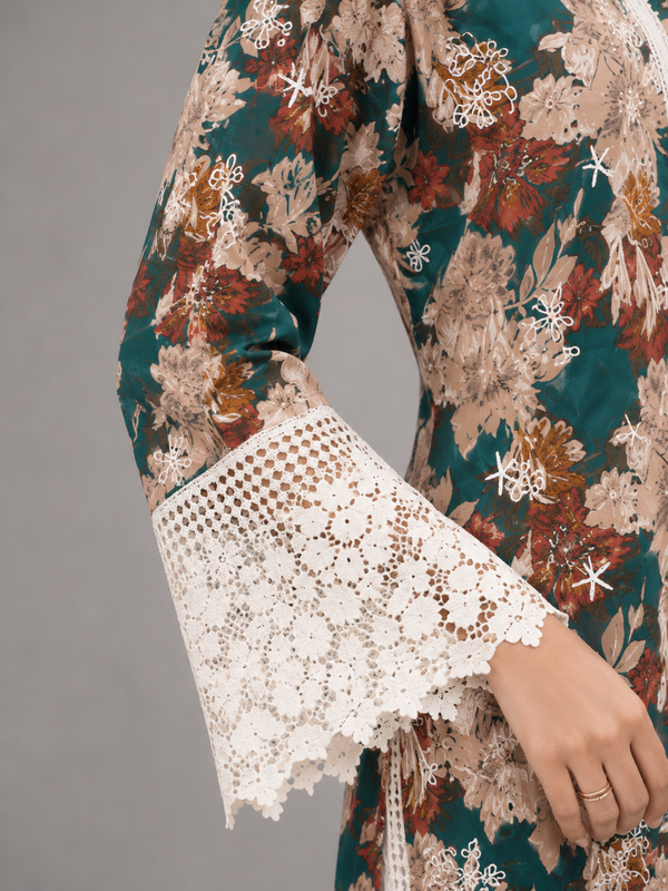 Brown Floral Chikankari 2 Pc – Daily Wear Pret Collection