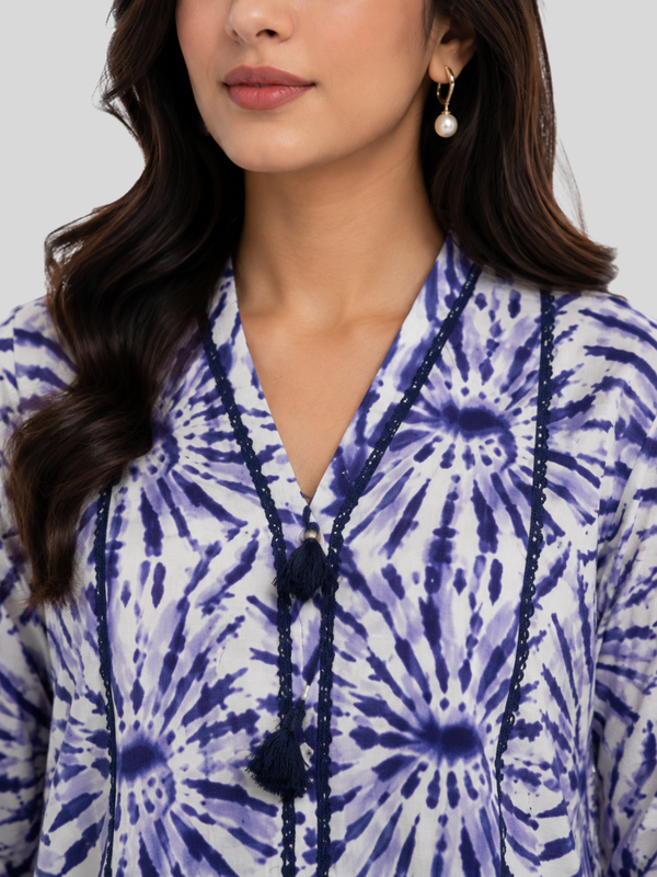 Blue Dye & Tye 2 Pc – Daily Wear Pret Collection
