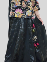 Black Armani Silk Lehenga 3 Pc – Stitched Pret Collection