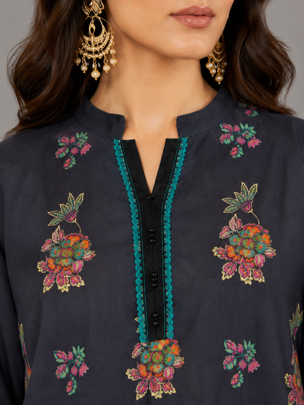 Char Blue 3 Pc – Daily Wear Pret Collection