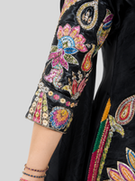 Black Armani Silk Lehenga 3 Pc – Stitched Pret Collection