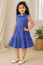 Velmira Kids Bubble Crinkle Frock – Kids Collection