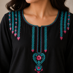 Velmira Black Hand-Embroidered Lawn Shirts – Pret Collection