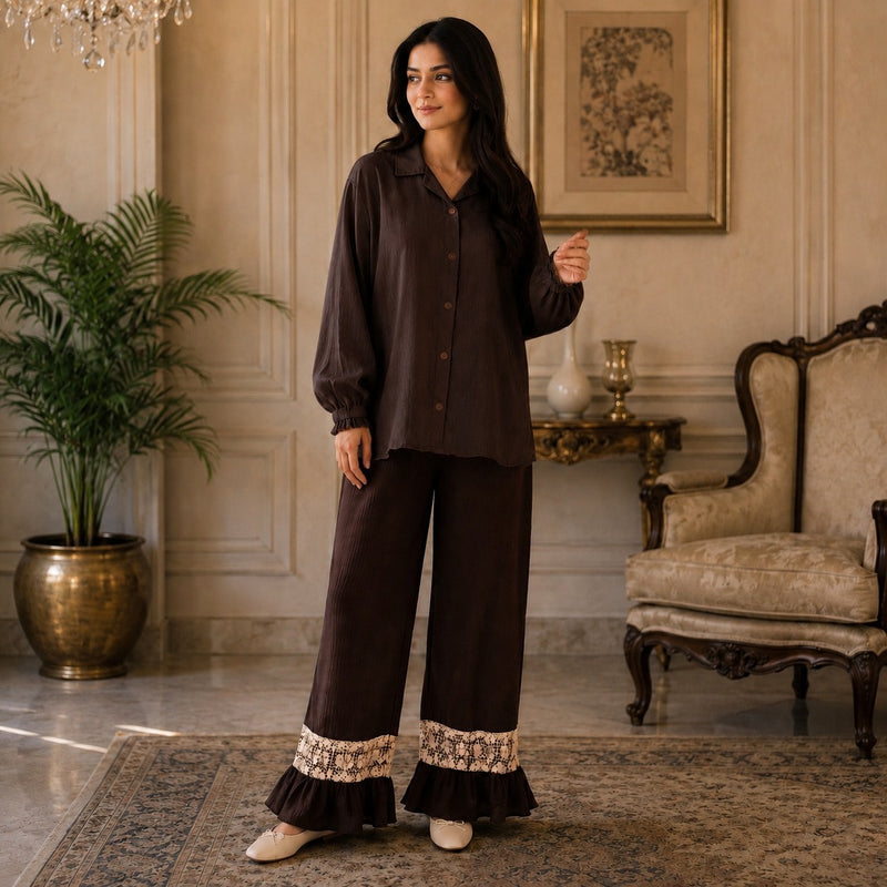 Velmira Bubble Crinkle Co-Ord Set – Pret Collection