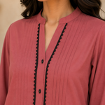 Velmira Dusty Rose Pintuck Co-Ord Set