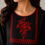 Velmira Black Hand-Embroidered Lawn Shirts – Pret Collection